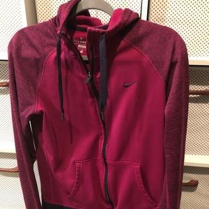 Nike zip up with hood